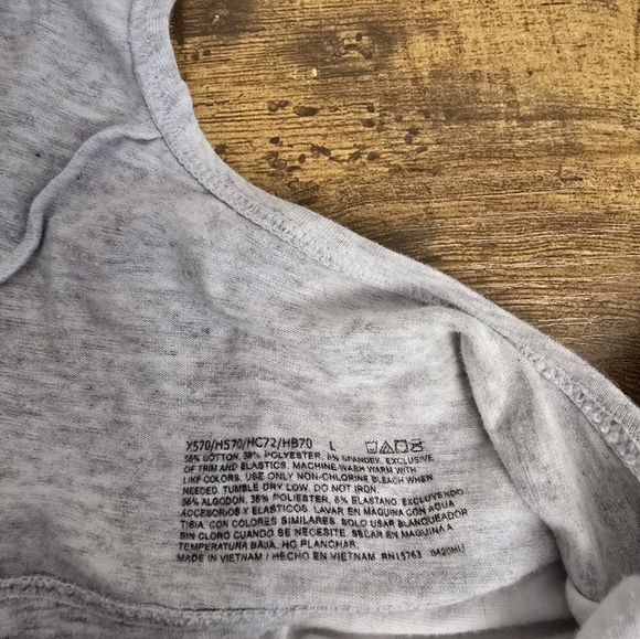 Light Gray Sports Bra women's size large unbranded - Picture 2 of 5